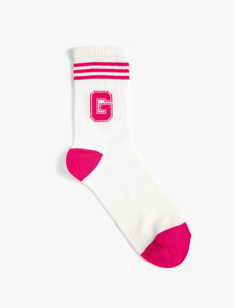 Embroidered College Socks