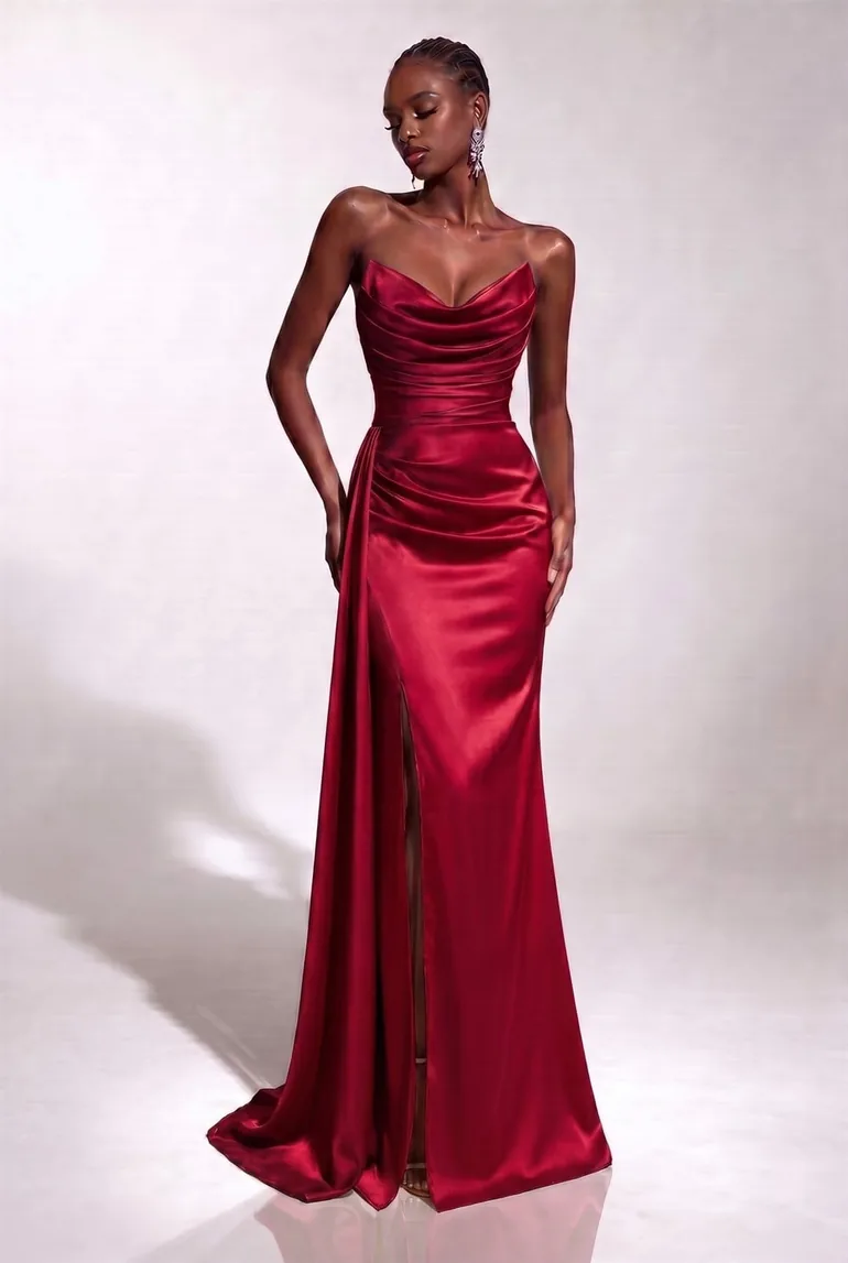 Rosie Satin Dress - 1