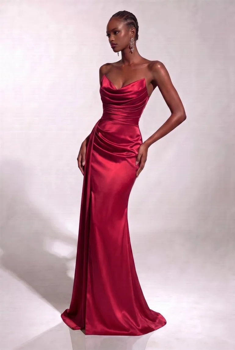 Rosie Satin Dress - 3