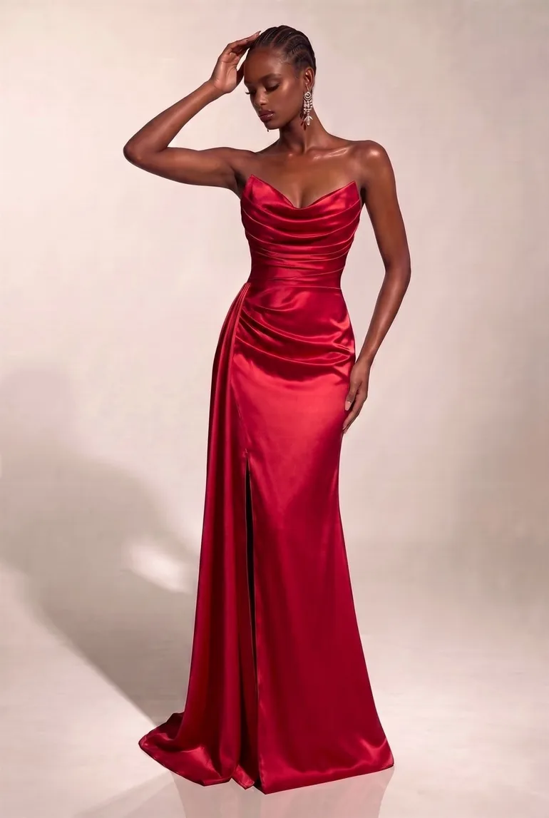 Rosie Satin Dress - 2