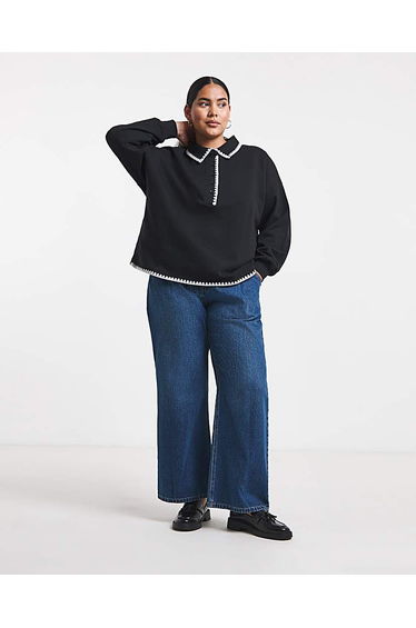 Whipstitch LS Polo Sweat