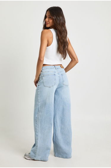 The Mid Waist Wide Leg Jean - vintage bleach product thumbnail 2