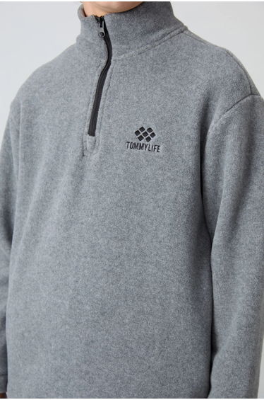 TOMMY Youth Half Zip Embroidered Sweatshirt product thumbnail 3