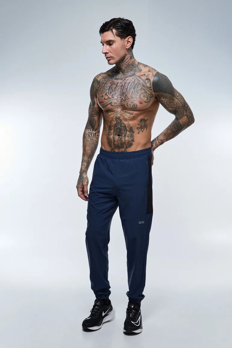 Tall Man Active Regular Fit Stretch Woven Cuffed Jogger - navy