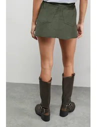 Cord Micro Mini Skirt - 3