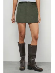 Cord Micro Mini Skirt - 2