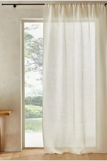 Fishoyi 100% Linen Curtain