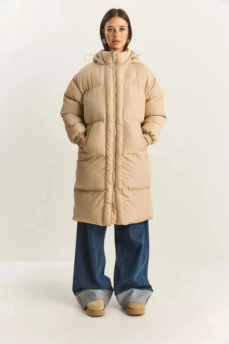 LUCCI Hooded Long Sleeve Puffer Jacket with Pockets - 4