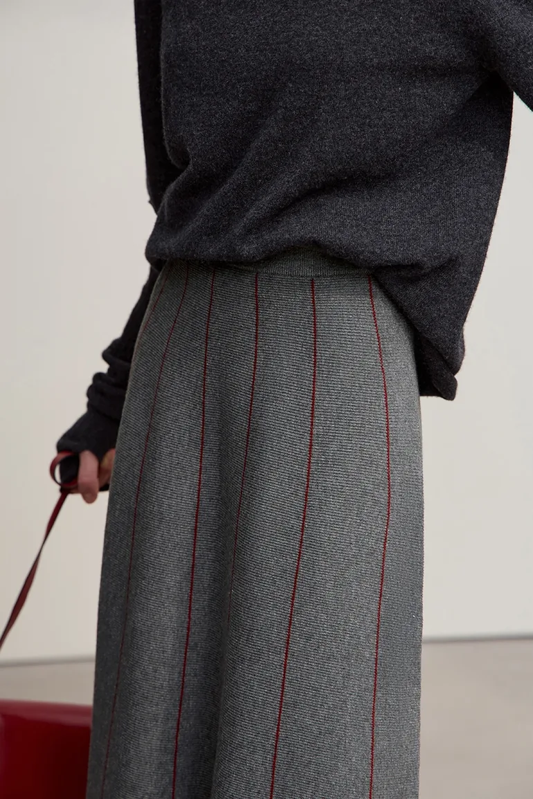Fringed Raw - edge Skirt - 4