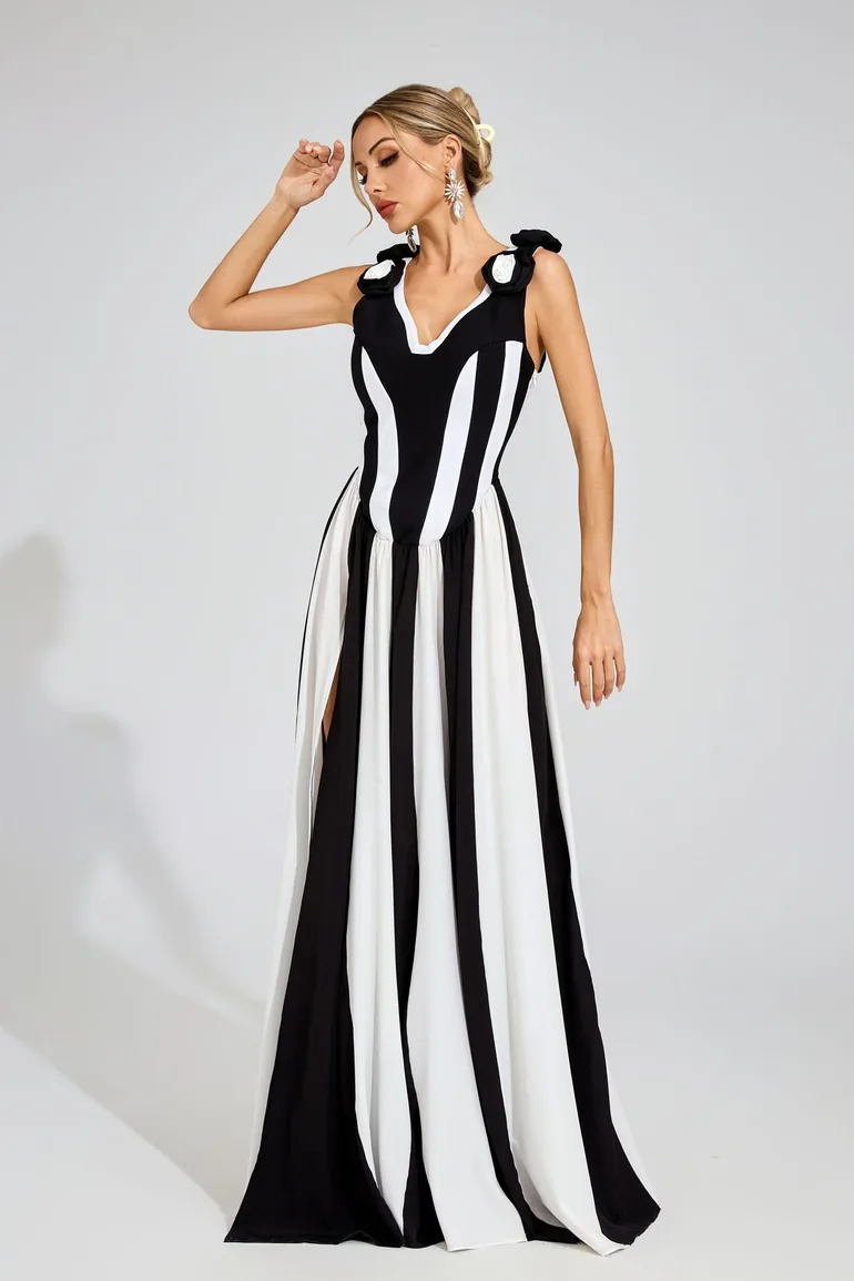 Saul Black Bandage Maxi Dress - 3