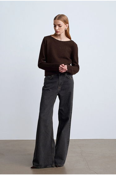 DILVIN Boat Neck Sequin Knit Sweater product thumbnail 4
