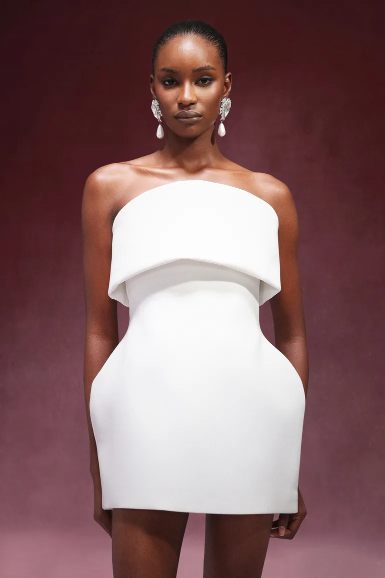 Juju Strapless Sleeveless Mini Dress - 1