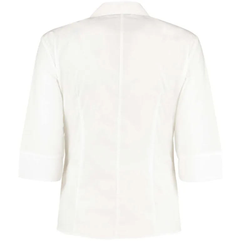 Kustom Kit Ladies Continental 3/4 Length Sleeve Blouse - White - 1