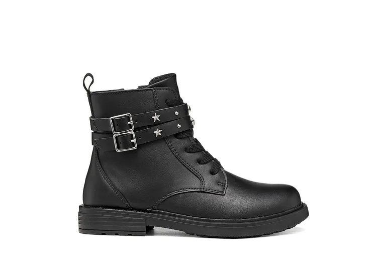 Kids Eclair Lace-Up Buckled Ankle Boots - 1
