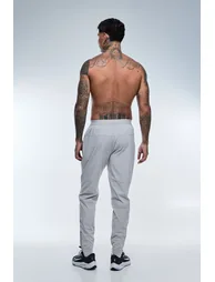 Tall Man Active Running Reflective Tapered Jogger - light grey - 2