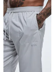 Tall Man Active Running Reflective Tapered Jogger - light grey - 3