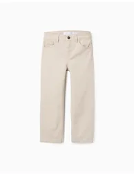 Twill Trousers for Boys 'Slim Fit', Beige