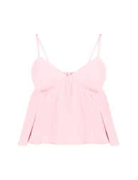 Baby Pink Woven Floaty Cami - 4