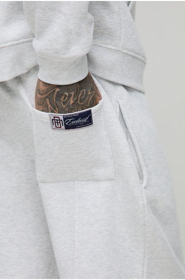 Tall Relaxed Pintuck Seam Detail Joggers - grey marl product thumbnail 3