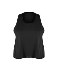Black-Dry Rose 2-Piece Micro Fabric Knitted Plus Size Sports T-Shirt - 6