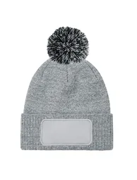 Beechfield Unisex Adults Snowstar Printers Beanie - Heather Grey/Black - 1