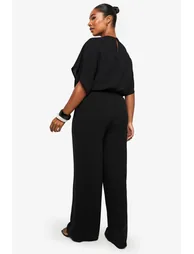 PLUS BLOUSON SLEEVE  WIDE LEG JUMPSUIT - 1