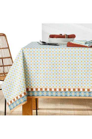 Augusta Geometric Recycled Polycotton Tablecloth