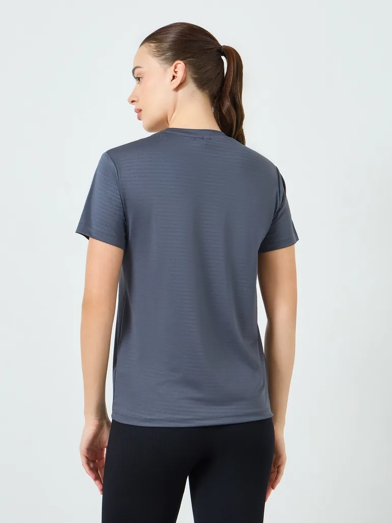 Textured Basic Short Sleeve Top - 3