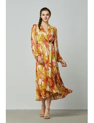 Golden inserts dress