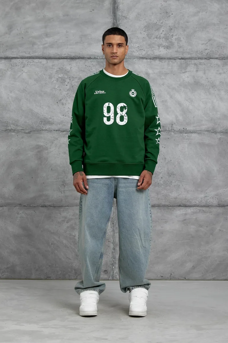 NOMARC Relaxed Crew Neck Long Sleeve Sweatshirt