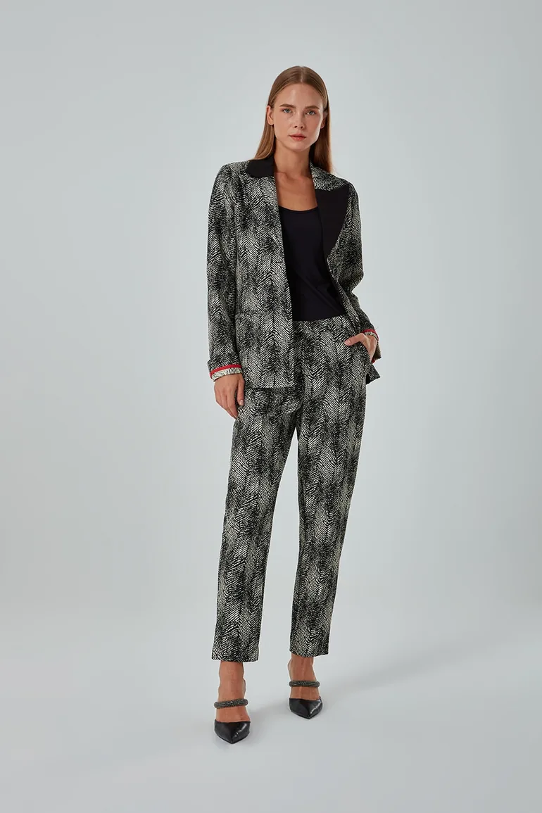 Mizalle Patterned Stylish Trousers