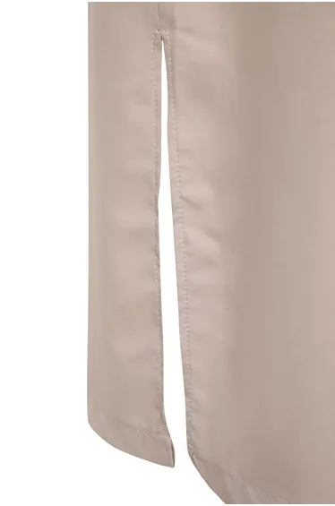 Beige Brown Color Block Long Aerobin Woven Cape & Abaya