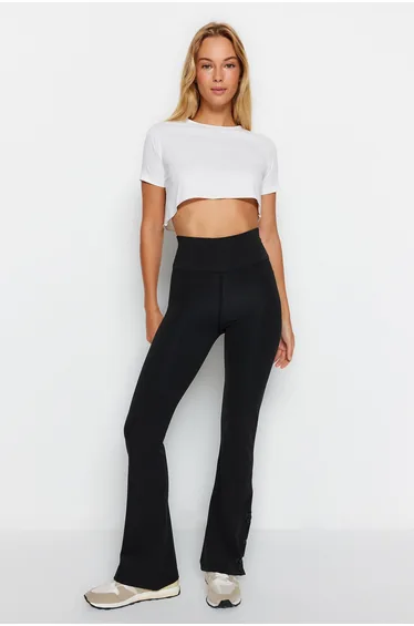 Sports Leggings - Black - High Waist