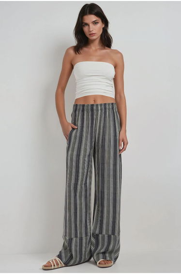 Wide Leg Printed Relax Pants