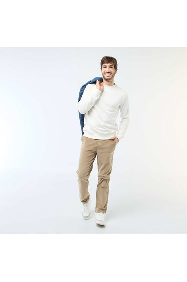 Regular Fit French Terry Sweatshirt WHITE