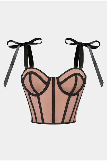 Tie Up Corset Bustier Cami Top