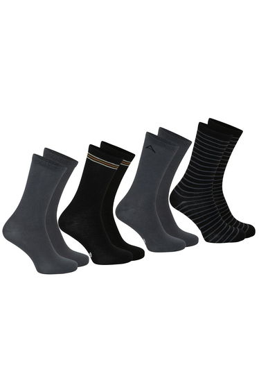 Pack of 4 Pairs of Patterned Crew Socks