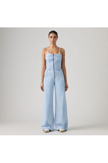 Sleeveless Denim Jumpsuit