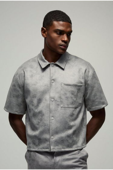 Oversized Antique Suedette Shirt