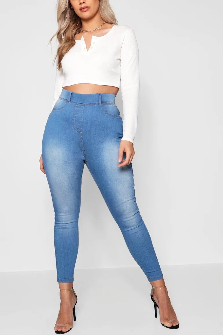 Plus Annabel Basic Jegging - light blue - 3