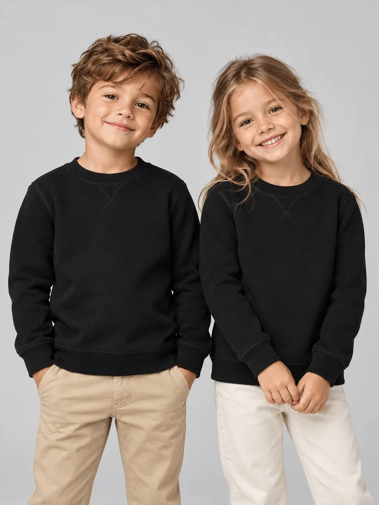 Childsplay Kids Cotton Sweatshirt in Black