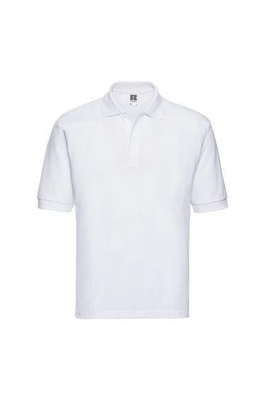 Russell Mens Polycotton Pique Polo Shirt - White