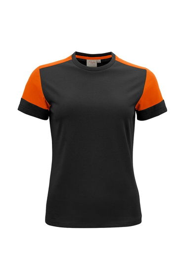 Printer PRIME Womens/Ladies T-Shirt - Black/Orange