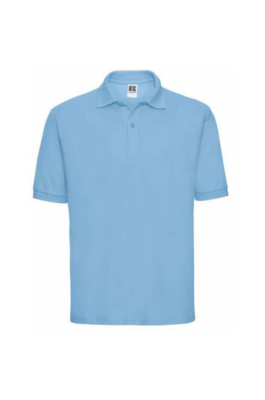 Russell Mens Classic Short Sleeve Polycotton Polo Shirt - Sky Blue