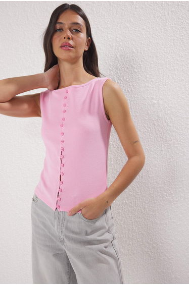 Pink Knitted Blouse