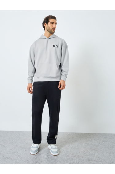 Oversized Front and Back Print Scuba Hoodie