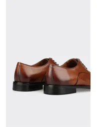 Tan Leather Men's Classic Shoes - 4
