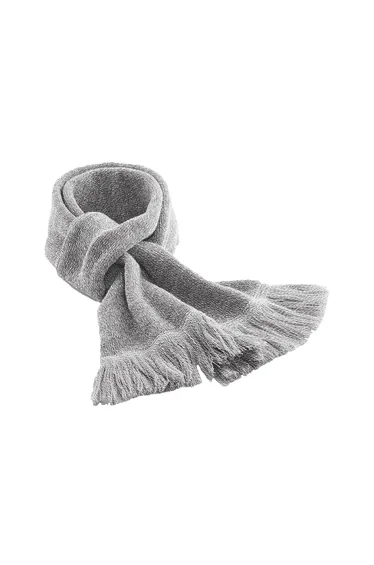 Beechfield Unisex Adult Classic Knitted Winter Scarf - Heather Grey