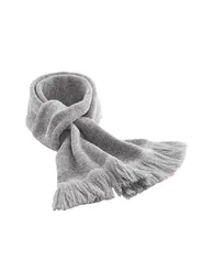 Beechfield Unisex Adult Classic Knitted Winter Scarf - Heather Grey