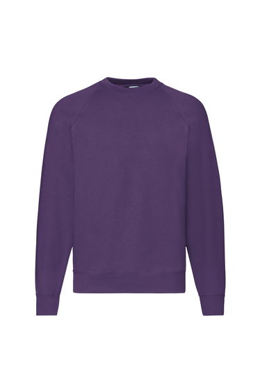 Fruit of the Loom Mens Classic Raglan Sweatshirt - Purple